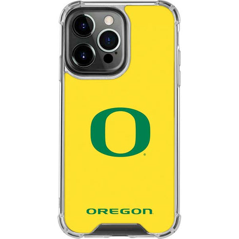 University of Oregon Mesh Yellow iPhone 15 Pro Clear Case